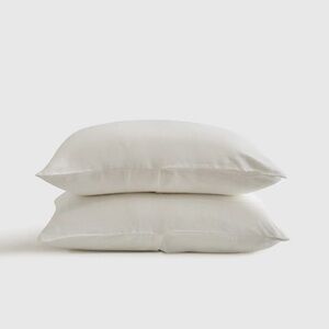 NWOT QUINCE European Linen Sham Set King White 6158